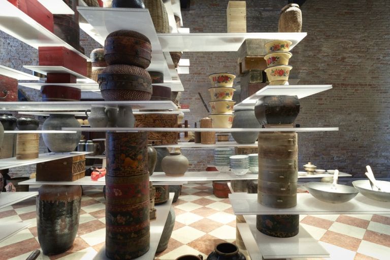 Kengo Kuma, The Floating Kitchen - installation view at IUAV, Venezia 2016