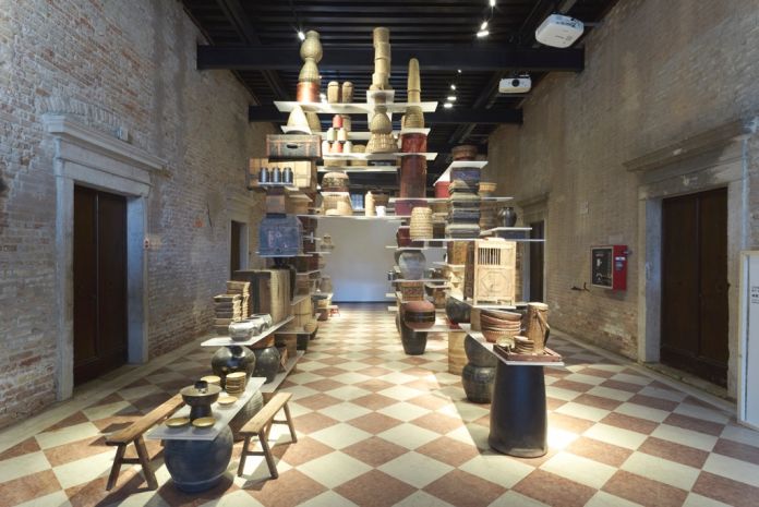 Kengo Kuma, The Floating Kitchen - installation view at IUAV, Venezia 2016