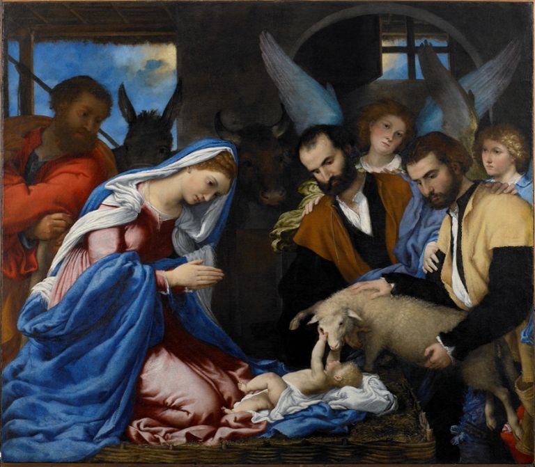 Lorenzo Lotto, Adorazione dei pastori, 1534 - Pinacoteca Tosio Martinengo, Brescia