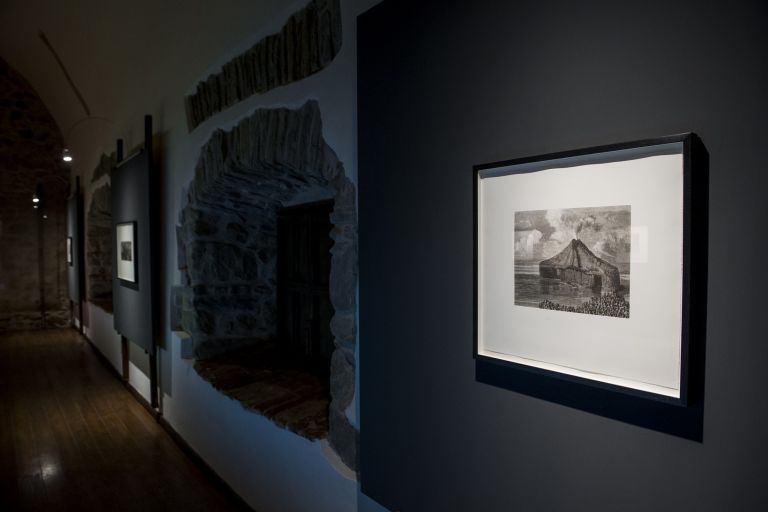 Salvatore Arancio - Travelling circular labyrinths - installation view at Museo Civico di Castelbuono, 2016 - photo Roberto Panucci