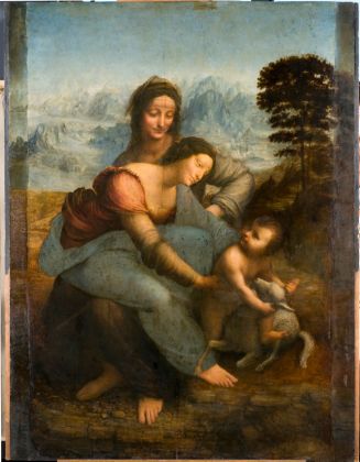 Sant’Anna di Leonardo da Vinci prima del restauro