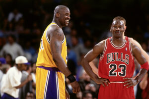 Michael Jordan e Shaquille O’Neal (con Larry Gagosian): quando il basket si dedica all’arte