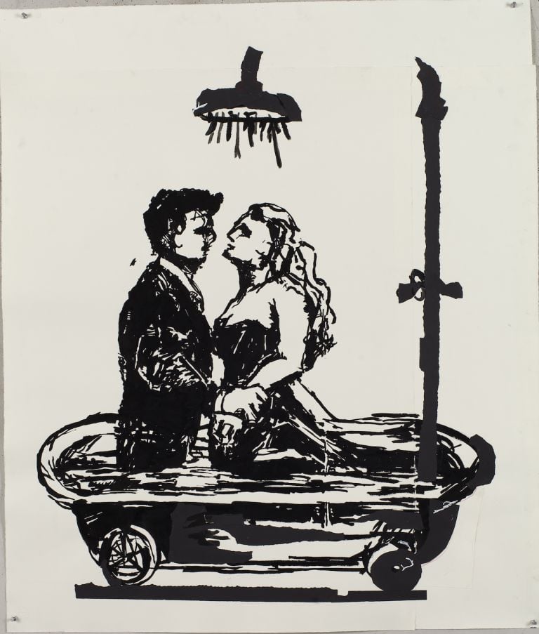 William Kentridge, La Dolce Vita II, 2016 - Courtesy Lia Rumma Gallery, Milan:Naples