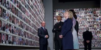 barack Obama Hillary Clinton 9/11 World Trade Center New York Memorial
