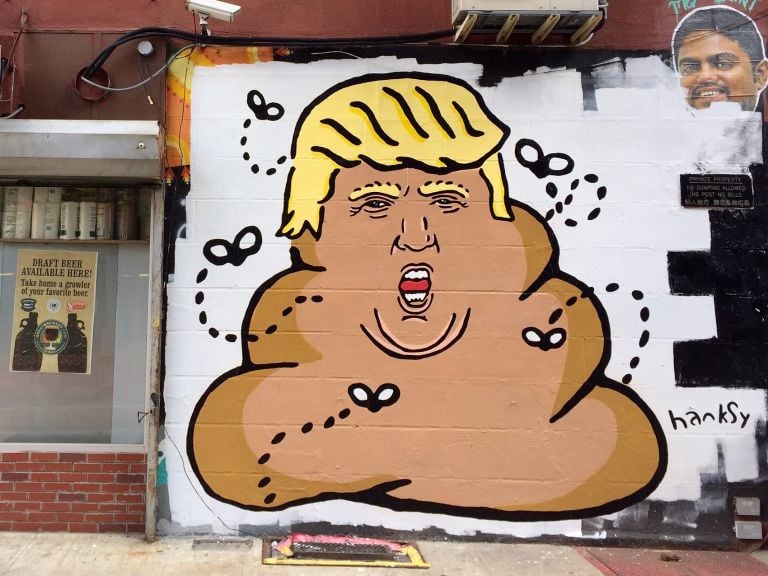 Donald Trump secondo lo street artist Hanksy