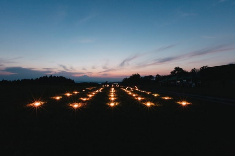 Drone 100 – Spaxels Over Linz - Test flight (2016) - photo credit Florian Voggeneder