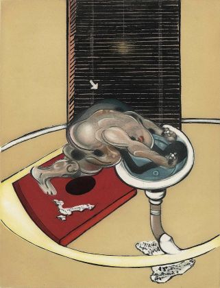 Francis Bacon, Figure standing at a washbasin, 1976
