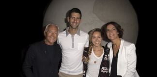 Giorgio Armani, Novak Djokovic, Jelena Djokovic, Roberta Armani - SGP