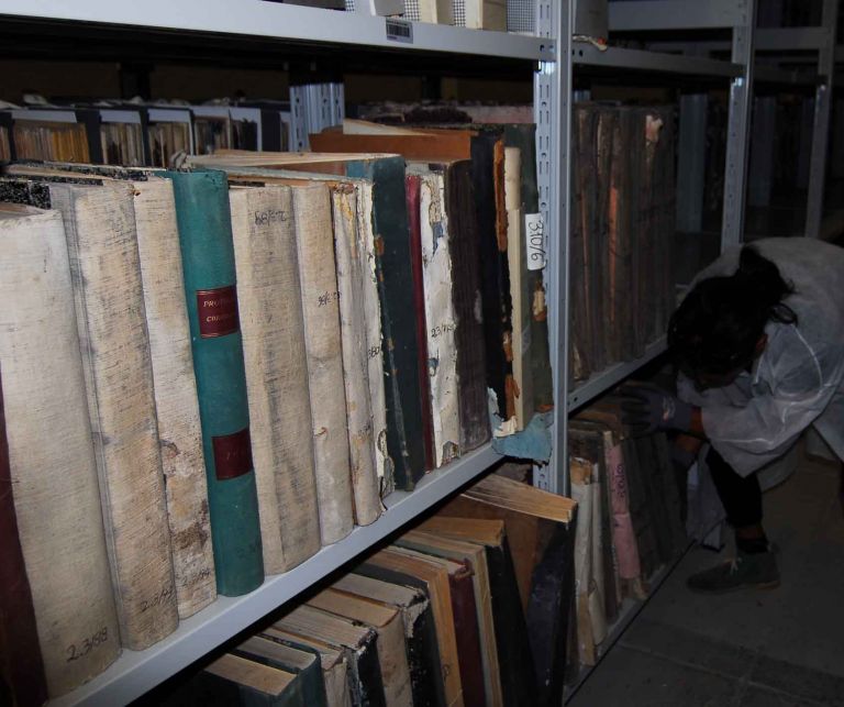Il salvataggio dell’Archivio storico di Amatrice (foto Archivio di Stato di Rieti)