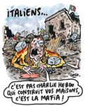 La seconda vignetta di Charlie Hebdo sul terremoto in Italia