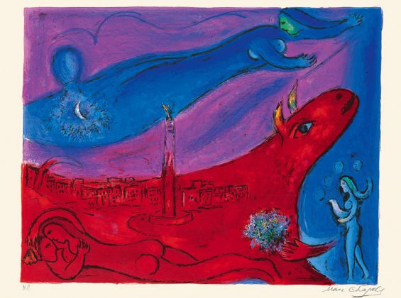 Marc Chagall, La Bastiglia, 1954, photo Claude Germain - Archives Fondation Maeght, Saint-Paul de Vence © Chagall®, by SIAE 2016
