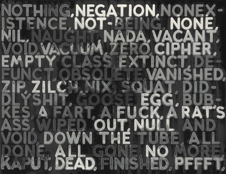 Mel Bochner, Nothing, 2006 - courtesy TOTAH Gallery