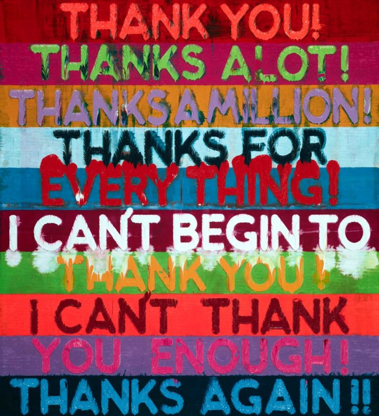 Mel Bochner, Thank you, 2015 - courtesy TOTAH Gallery