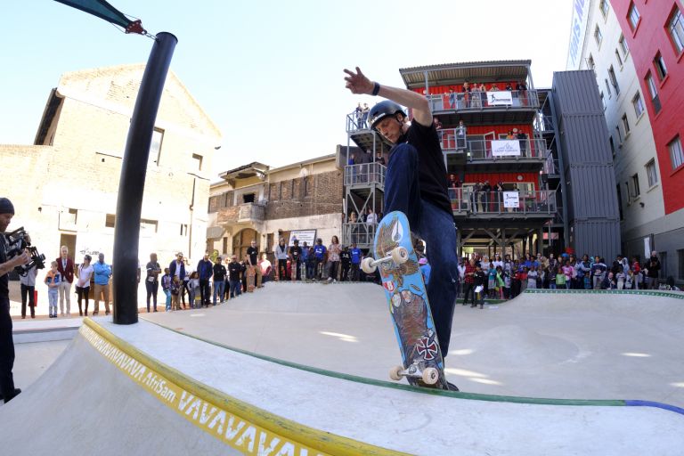 Paul McCarthy Skateistan Skate School Launch Johannesburg Sud Africa