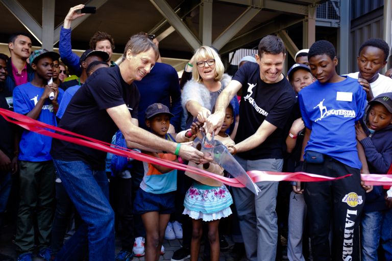 Paul McCarthy Skateistan Skate School Launch Johannesburg Sud Africa