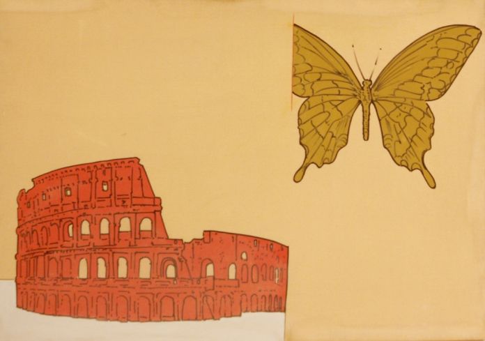 Renato Mambor, Colosseo e farfalla, 1966
