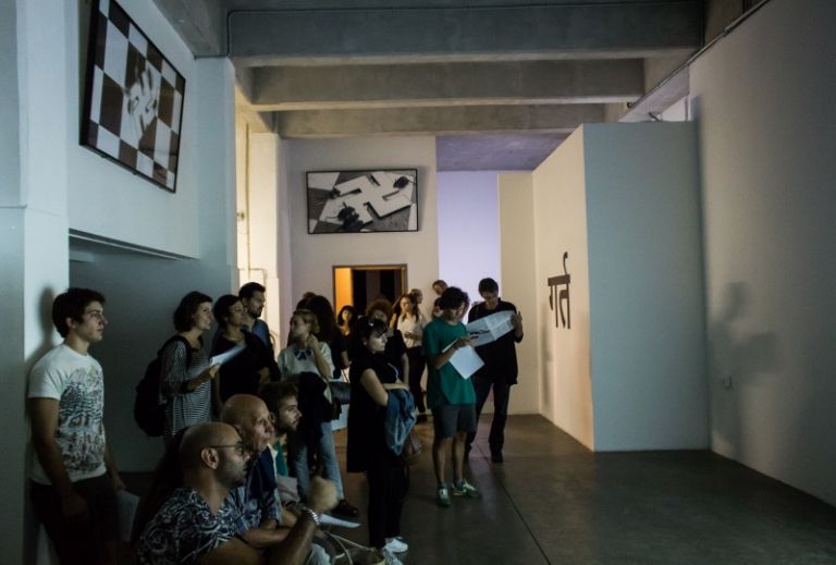 Santiago Sierra, The Trough, 2015-2016. Installation view