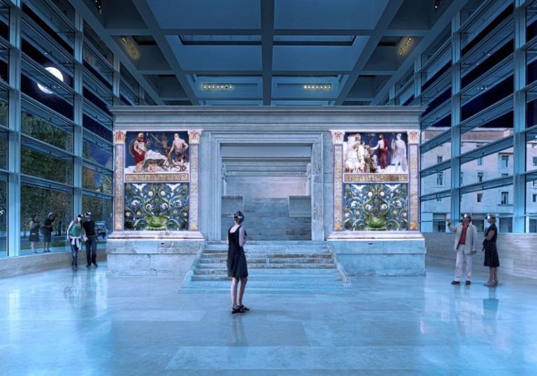 L’Ara Pacis di Roma torna a colori grazie a un’applicazione in realtà aumentata