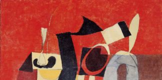 Afro Basaldella, Tre sotto chiave, 1957, tecnica mista su tela, Collezione Privata, Courtesy Fondazione Archivio Afro