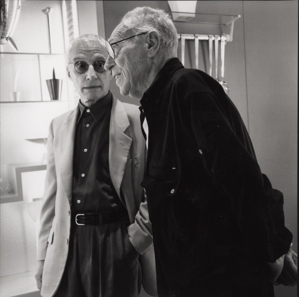 Alessandro Mendini e Achille Castiglioni, Milano, 2003 - photo Ramak Fazel