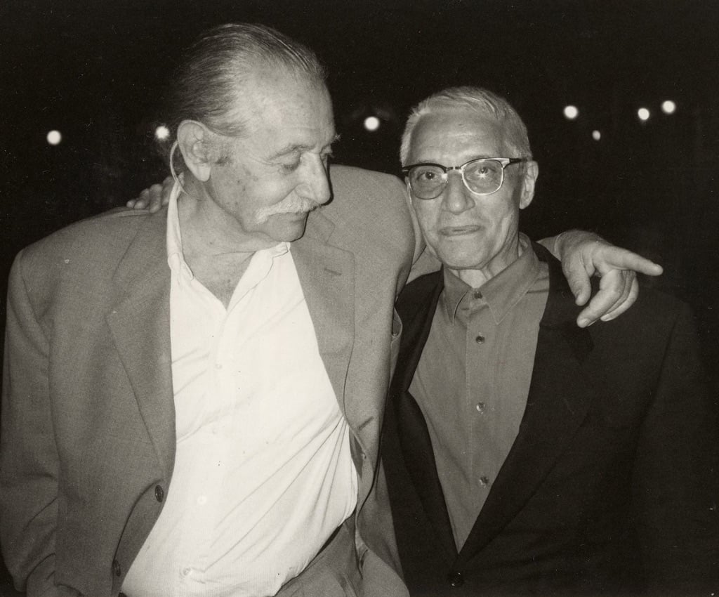 Alessandro Mendini e Ettore Sottsass jr, Venezia 1993 - photo Johanna Grawunder