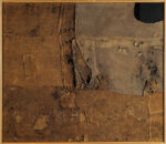 Antoni Tàpies, Gris con signosazules, 1958, tecnica mista su tela, Collezione Gori, Pistoia