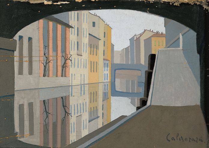 Antonio Calderara, Milano. Il Naviglio, 1928