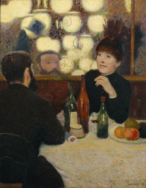 Federico Zandomeneghi, Al Caffè Nouvelle Athènes, 1885 - Collezione privata