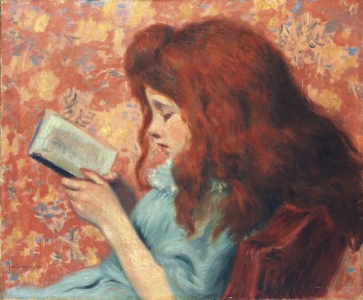 Federico Zandomeneghi, La lecture (Bambina dai capelli rossi), 1900 - Collezione privata