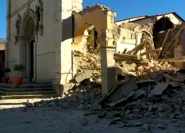 I danni alla Basilica di San Benedetto a Norcia