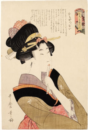 Kitagawa Utamaro, La ragazza precoce (Ochappii), dalla serie Varietà di fiori secondo il loro linguaggio, 1802 - Honolulu Museum of Art