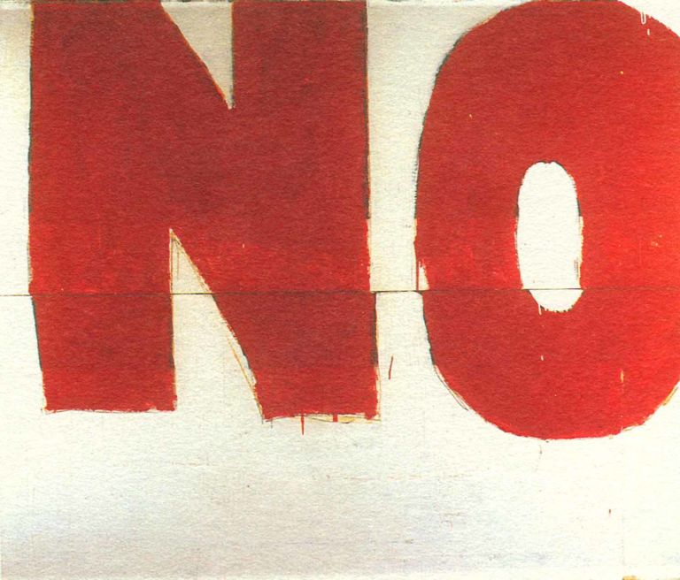 Mario Schifano, NO, 1960 - collezione privata, courtesy Galleria d’arte Niccoli