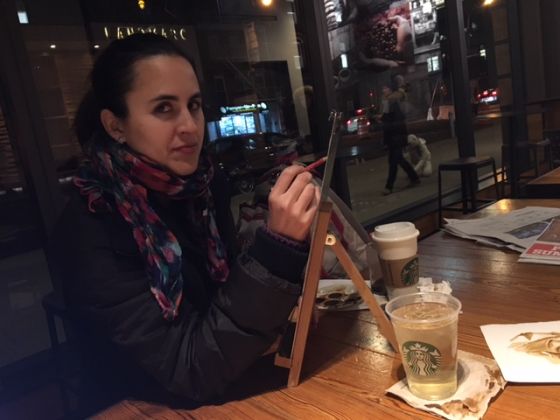 Marisol Ocádiz ritrattista da Starbucks
