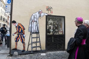 L’inquietante e stucchevole storia del murales sul Papa a Roma