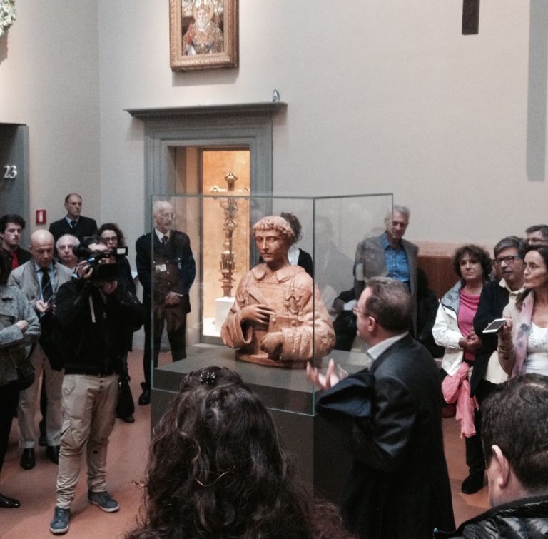 Museo dell'Opera del Duomo di Firenze, 2016 - Francesco Caglioti davanti al busto