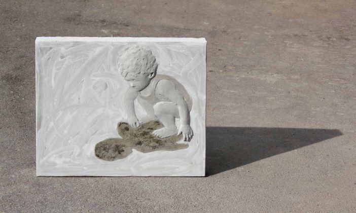 Valerio Berruti – Paradise lost – cemento armato, calce e lacca, 50 x 60 cm