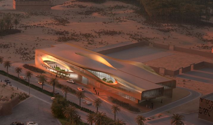 Zaha Hadid Architects, Urban Heritage Administration Centre, Diriyah (render by Methanoia)
