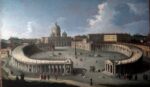 Bernardo canal, Roma. Piazza San Pietro con i Palazzi Apostolici e il Colonnato, 1730 ca. - Salamon & C, Milano