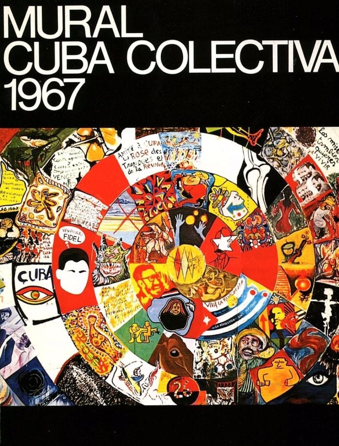 Copertina del volume curato da Ezio Gribaudo dal titolo Mural Cuba Colectiva 1967 Salon de Mai La Havane, 17 juillet 1967 (Torino, Edizioni d’Arte Fratelli Pozzo, 1967)