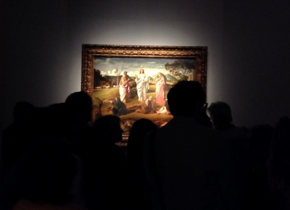 Giovanni Bellini, La Trasfigurazione di Cristo, Napoli, Museo di Capodimonte, esposta a Palazzo Leoni Montanari a Vicenza