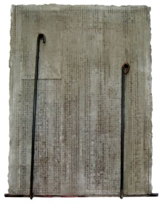 Giuseppe Uncini, Rilievo n. 120, 2001, 73 x 56 cm, tecnica mista