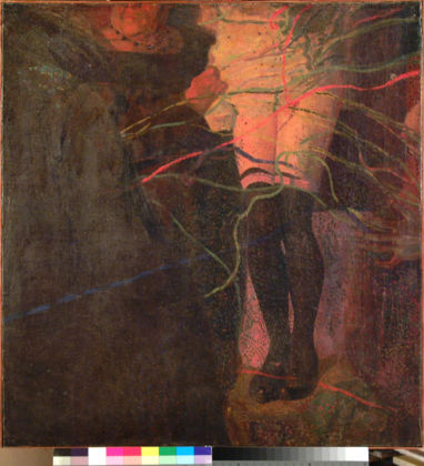 Guido Cadorin, Trittico, Carne, carne e sempre carne. Il carnevale, 1914, olio su tela, 100x100 cm, Collezione privata © Claudio Franzini