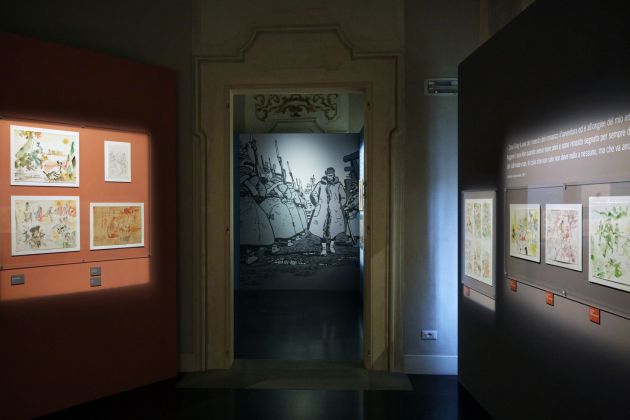Hugo Pratt e Corto Maltese. 50 anni di viaggi nel mito – exhibition view at Palazzo Pepoli, Bologna 2016