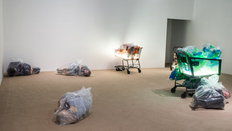 Josh Kline – Unemployment - exhibition view at Fondazione Sandretto Re Rebaudengo, Torino 2016