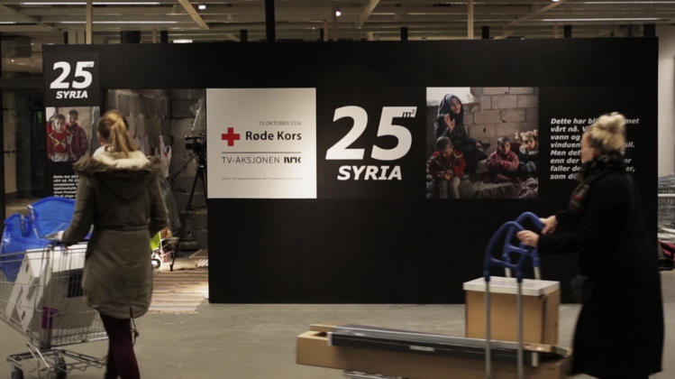La casa siriana dentro al negozio Ikea