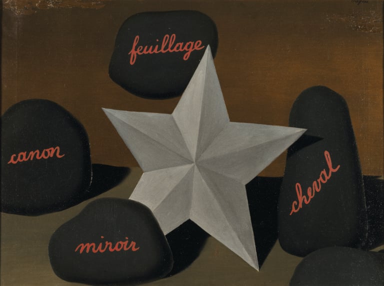 René Magritte, Disputa sugli universali, 1928. Olio su tela, 53,5 × 72,5 cm. Centre Pompidou, Parigi, 19393 © Coll. Centre Pompidou - Foto Bertrand Prévost © ADAGP, Parigi 2016. Courtesy Centre Pompidou