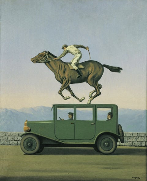 René Magritte, La collera di Dio, 1960. Olio su tela, 80 x 70 cm. Collezione privata © Adagp, Parigi 2016 - Photothèque R. Magritte - BI, Adagp, Parigi, 2016.  Courtesy Centre Pompidou