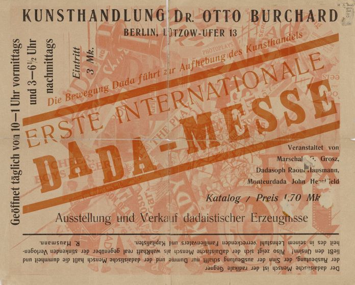 Bildquelle- Kunsthaus Zürich. Erste Internationale Dada Messe. Ausstellung und Verkauf dadaistischer Erzeugnisse, Kunsthandlung Dr. Otto Burchard