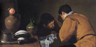 Diego Velázquez, Due giovani uomini mangiano a un’umile tavola, 1622 - Apsley House, The Wellington Museum, Londra
