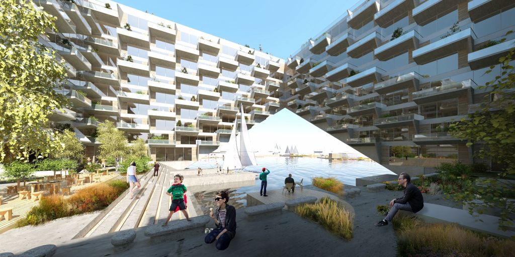 L’edificio sull’acqua di Bjarke Ingels. Ecco come sarà lo Sluishuis di Amsterdam